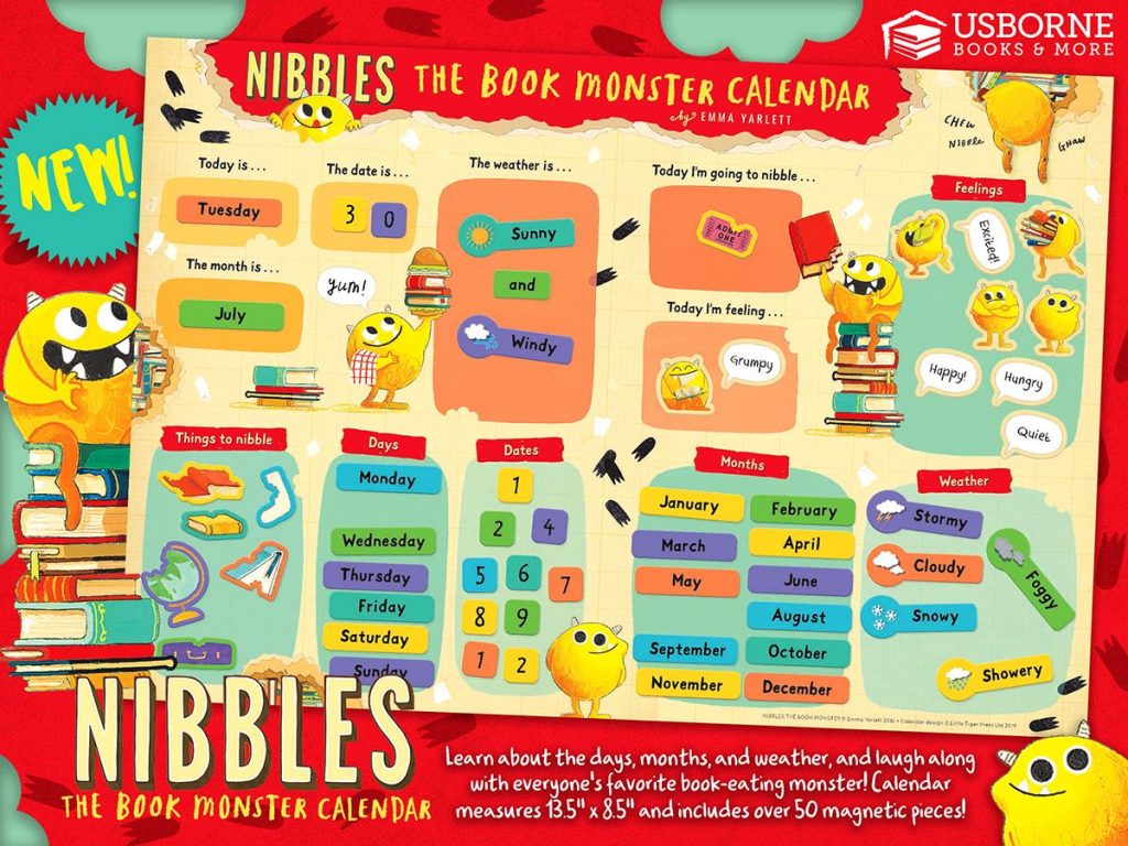NOW IN STOCK! Nibbles The Book Monster Calendar