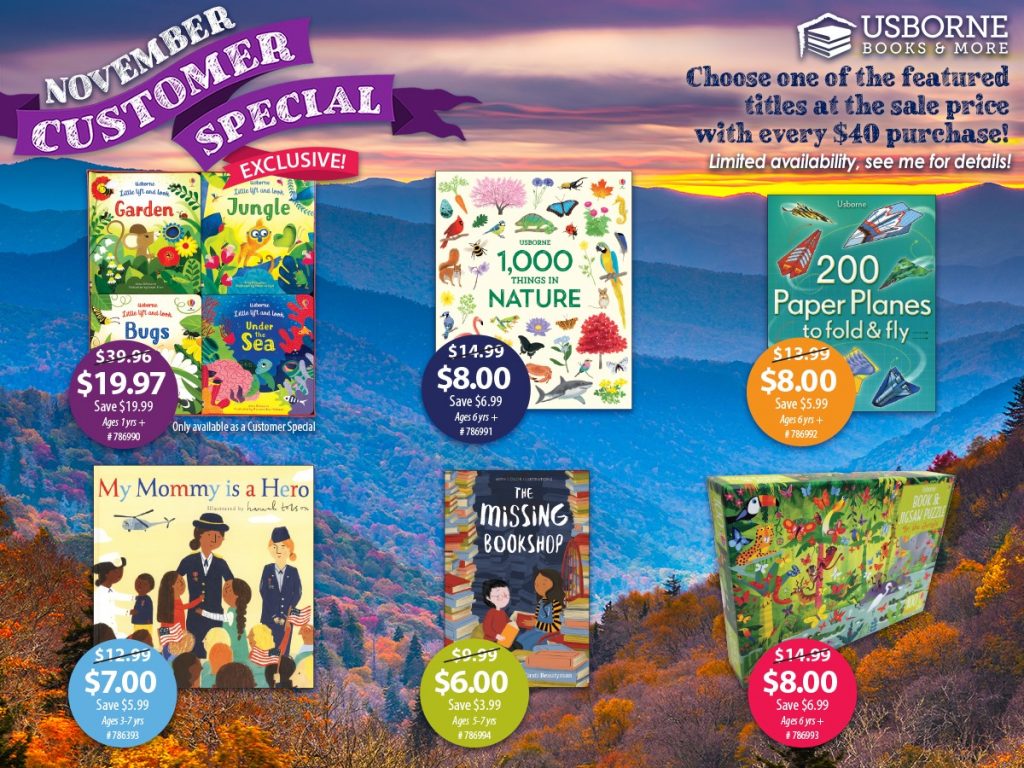 Usborne Books & More November 2020 Customer Special