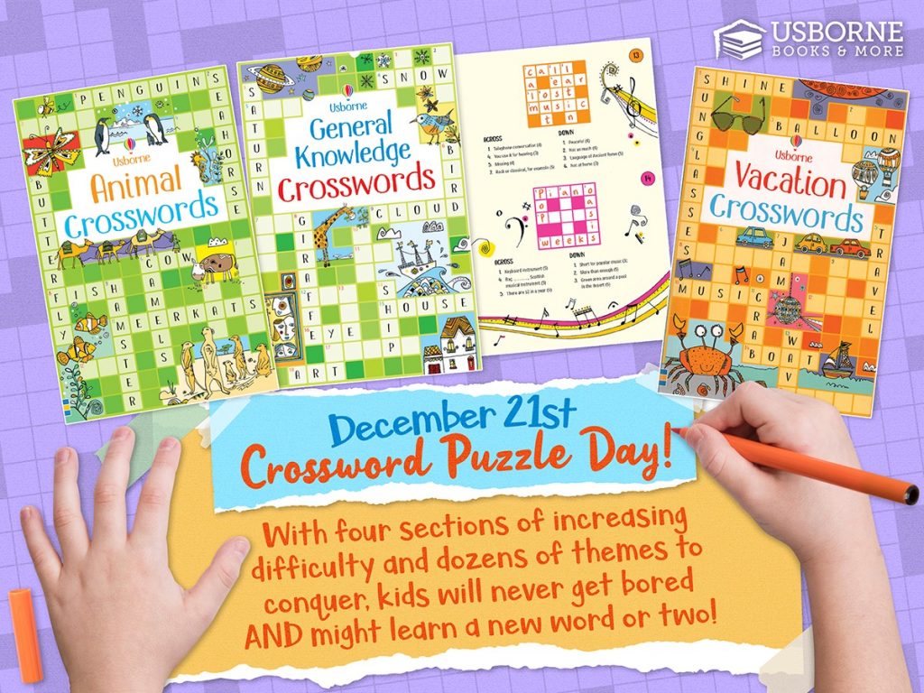 Crossword Puzzle Day is December 21st.
