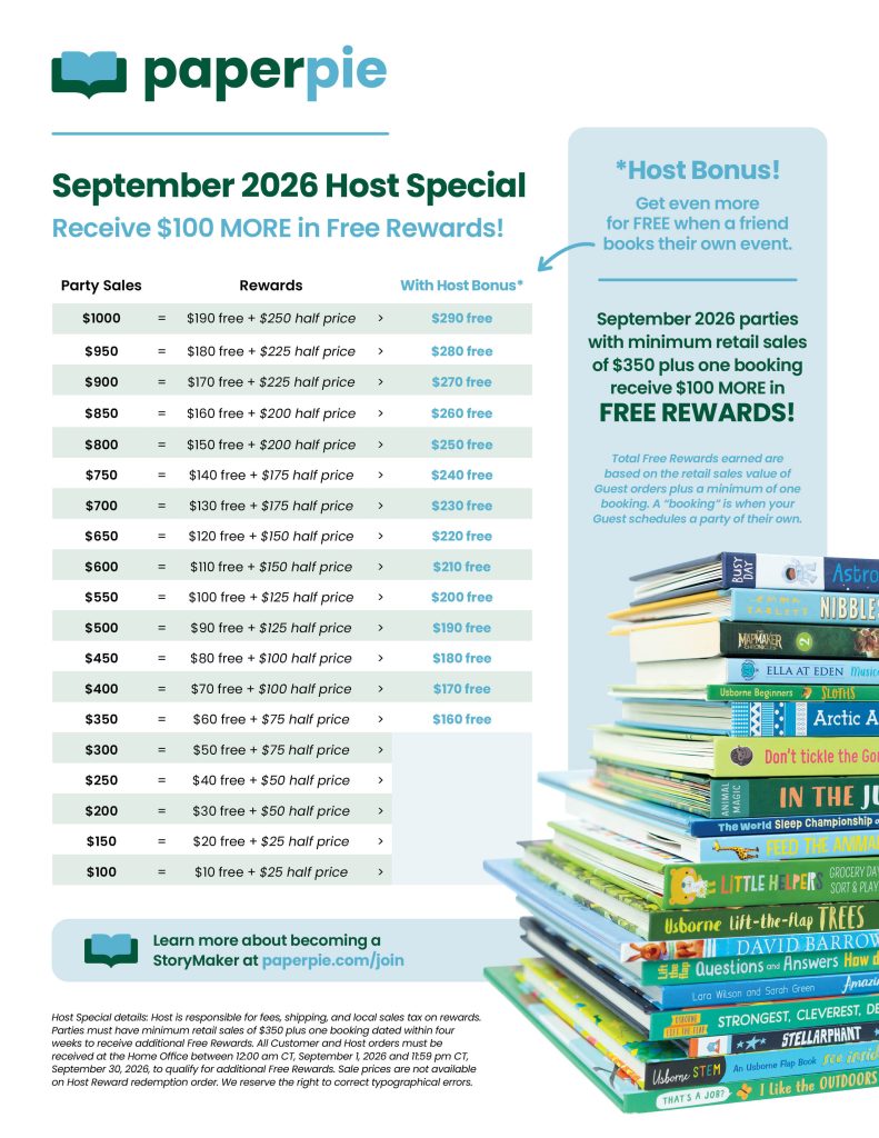 PaperPie September 2026 Host Special