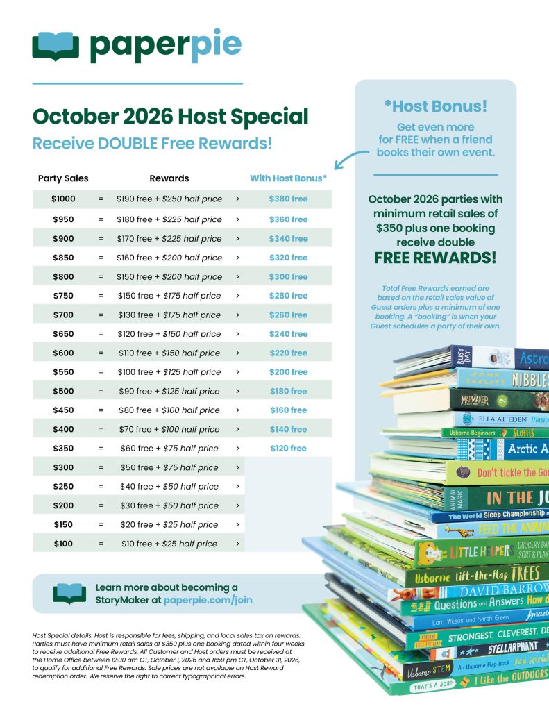 PaperPie October 2026 Host Special